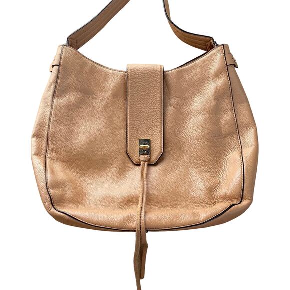 Rebecca Minkoff Tan Pebbled Leather Shoulder Bag - Picture 1 of 10